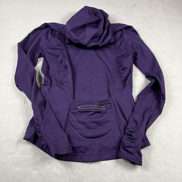 Athleta Womens Half Mile Running Jacket Purple Performance Hooded Full Zip XS/S - Picture 11 of 12